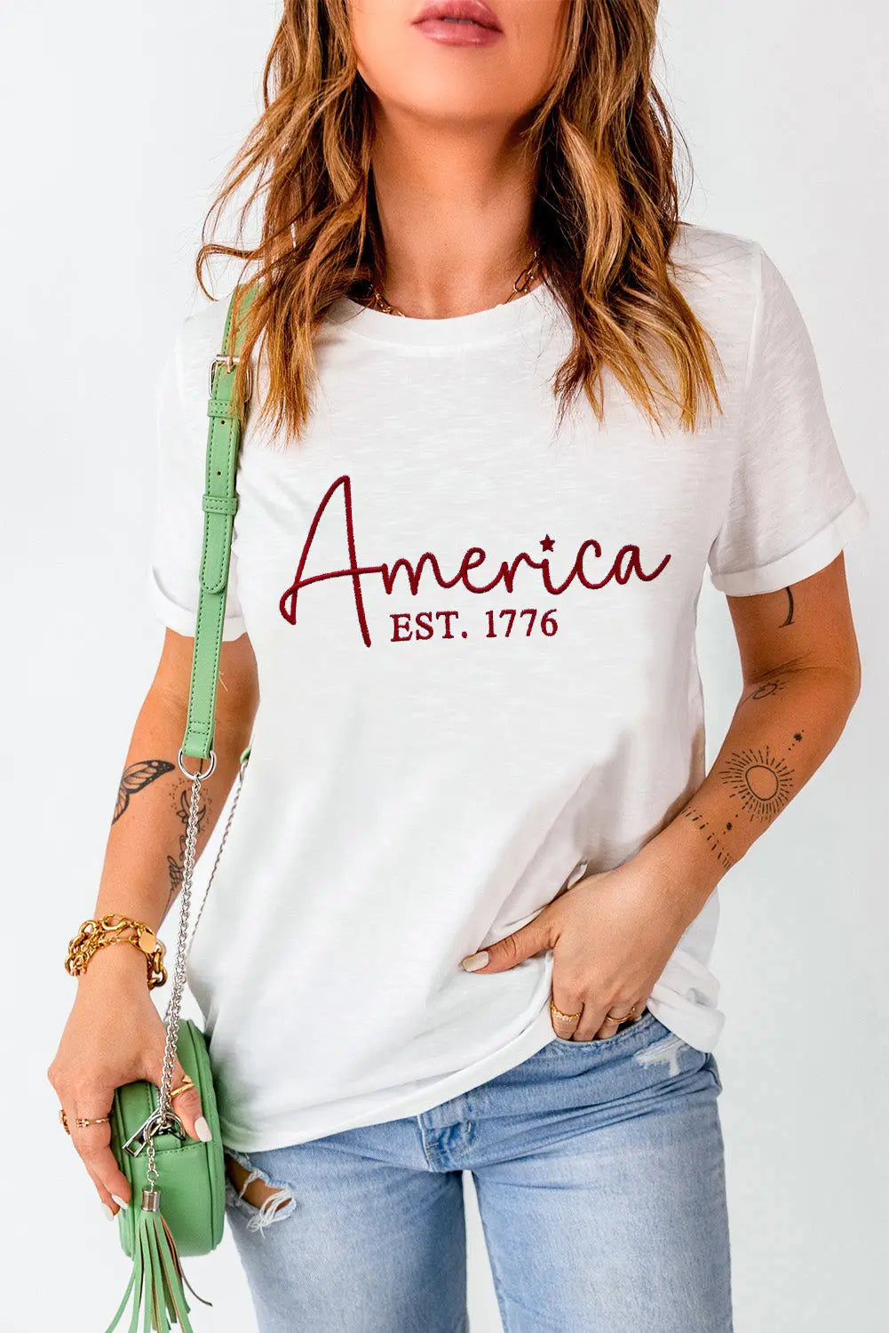 Letter Graphic Round Neck Short Sleeve T-Shirt 