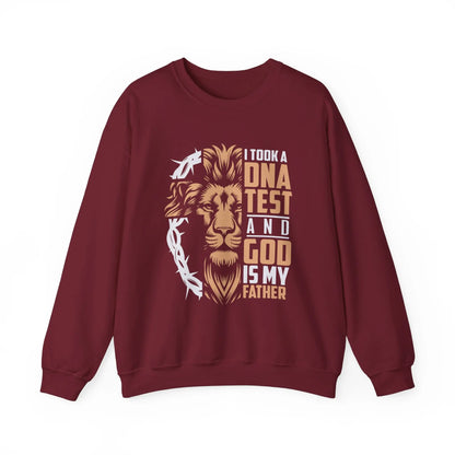 Garnet God Is My Father Christian Sweatshirt – Inspirational faith apparel with a bold design, perfect for expressing your belief and love for God.