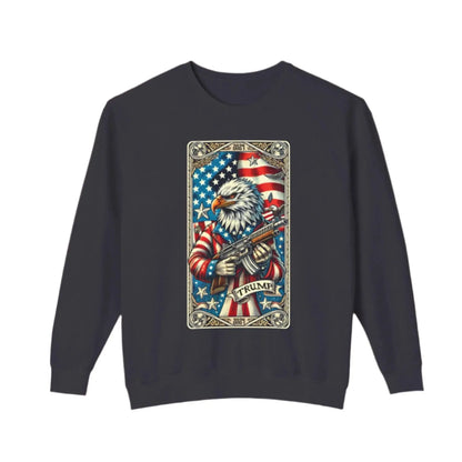 Trump The Card Lightweight Unisex Sweatshirt | Comfortable, Stylish Support for Trump – Perfect for Men & Women Proud of Their Patriotism Envy The Eagle