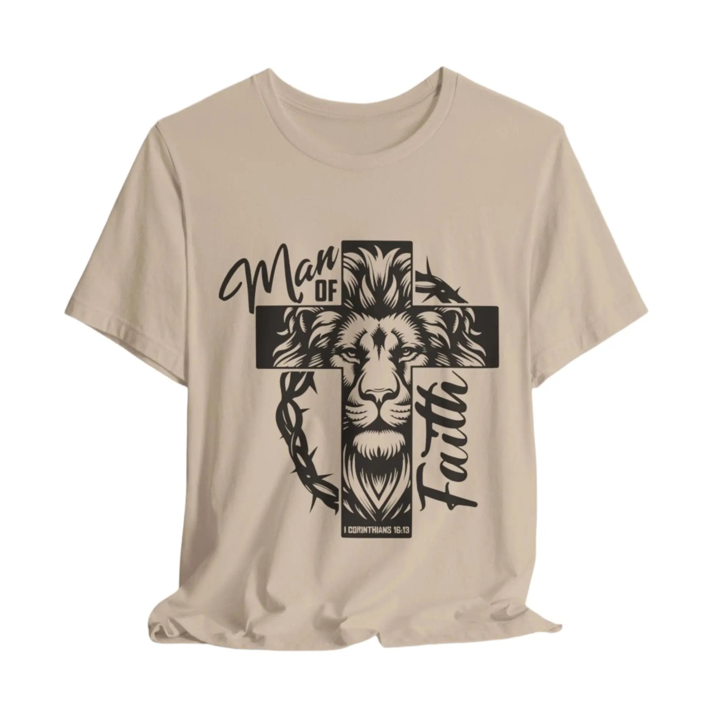 The Lion Man of Faith T-Shirt – Bold Christian Graphic Tee Envy The Eagle