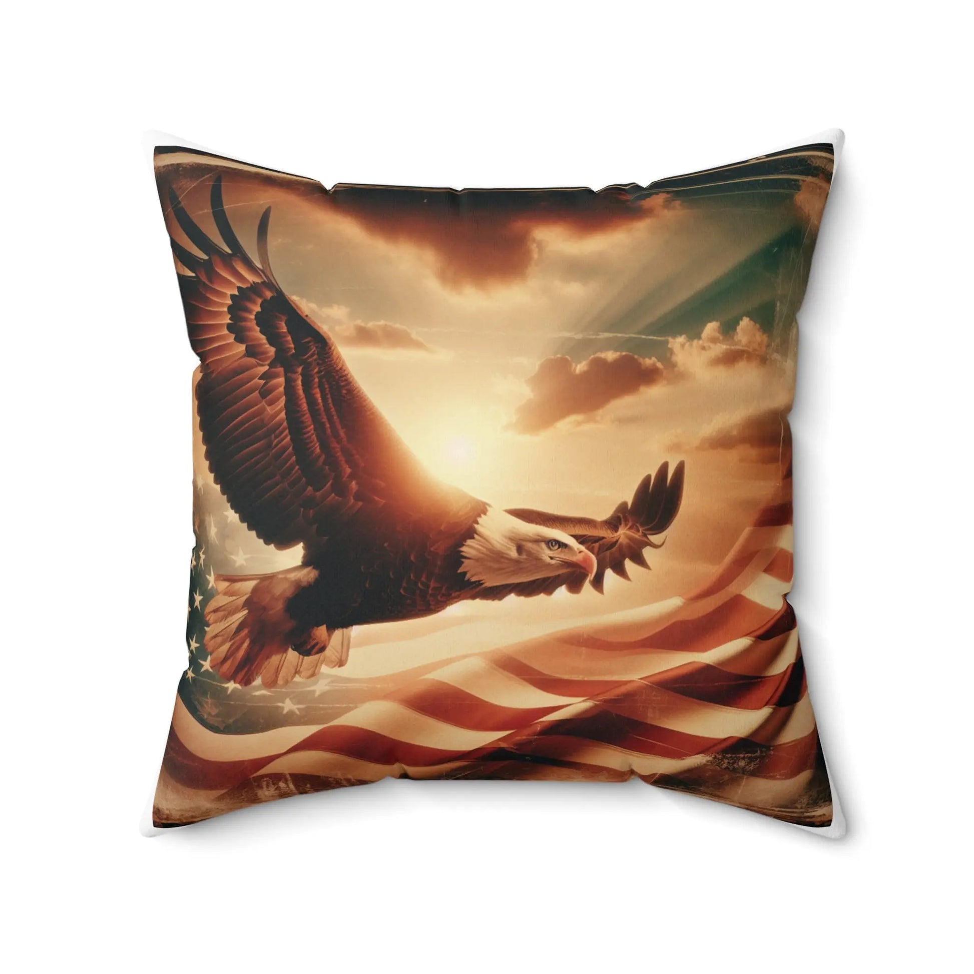 Square Pillow - The Eagle's Soar Design© - Multiple Sizes Available - Envy The Eagle