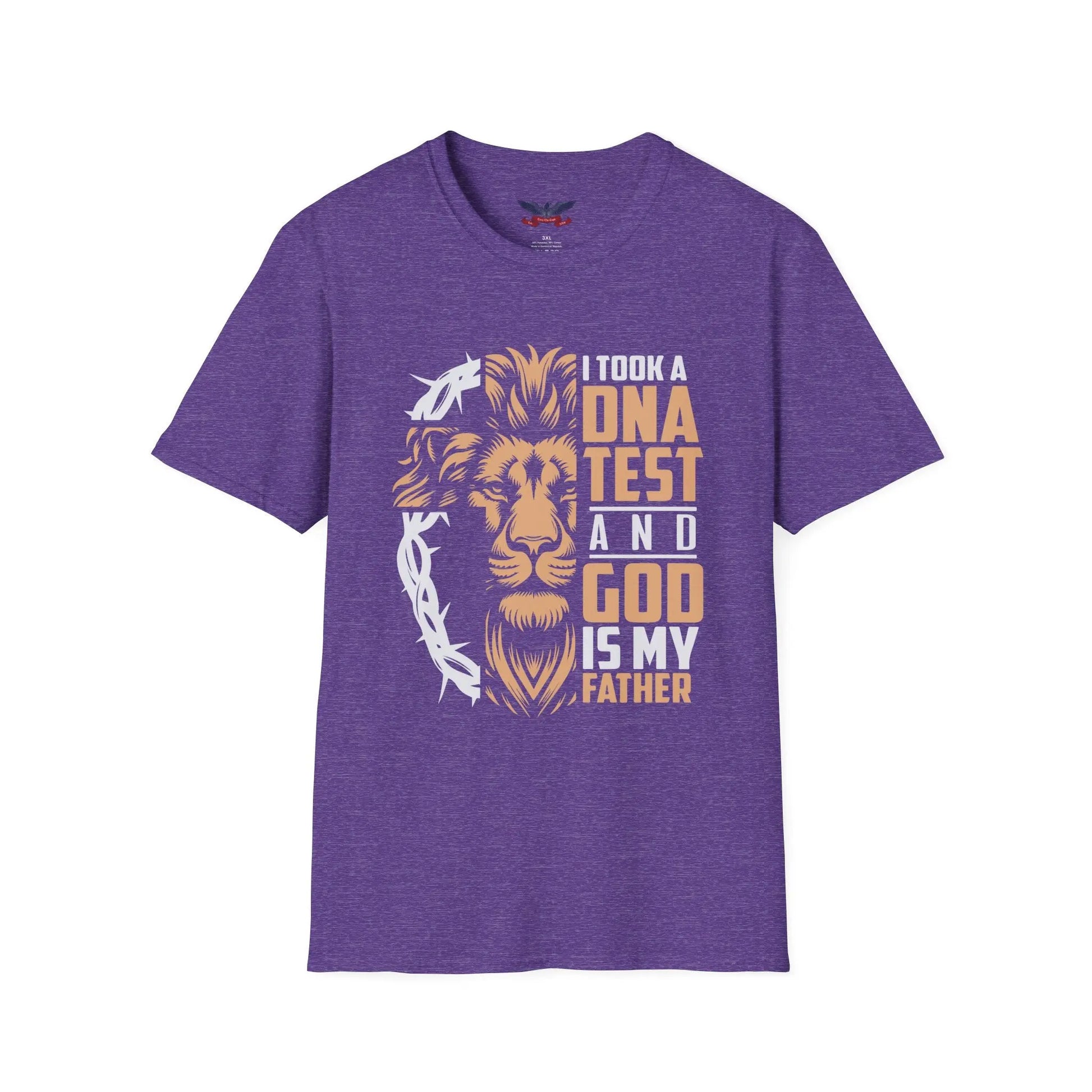 Purple God Is My Father Christian T-Shirt – Inspirational faith apparel with a bold design, perfect for expressing your belief and love for God.