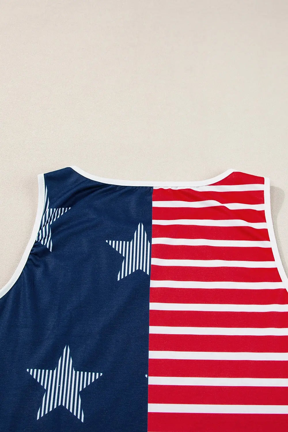 US Flag Round Neck Tank 