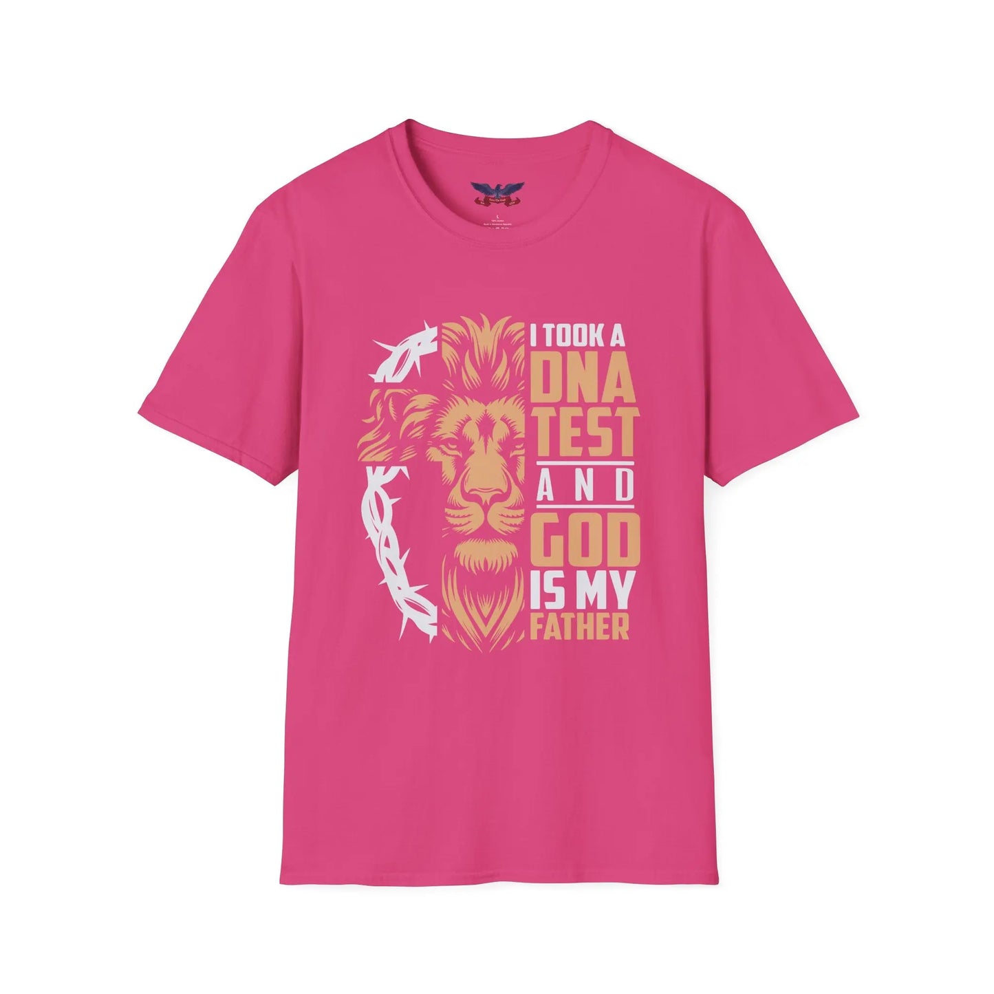 Pink God Is My Father Christian T-Shirt – Inspirational faith apparel with a bold design, perfect for expressing your belief and love for God.