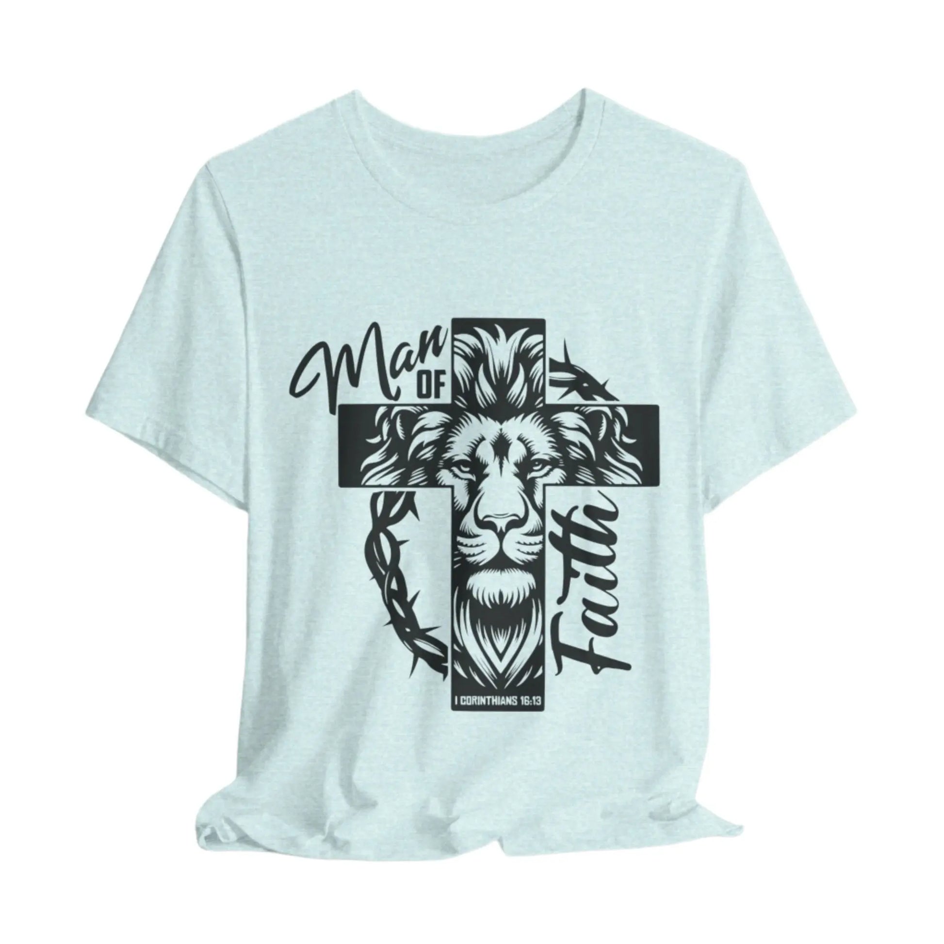 The Lion Man of Faith T-Shirt – Bold Christian Graphic Tee Envy The Eagle