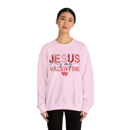 Jesus Is My Valentine Unisex Sweatshirt - Faithful Love with Back Print Design 