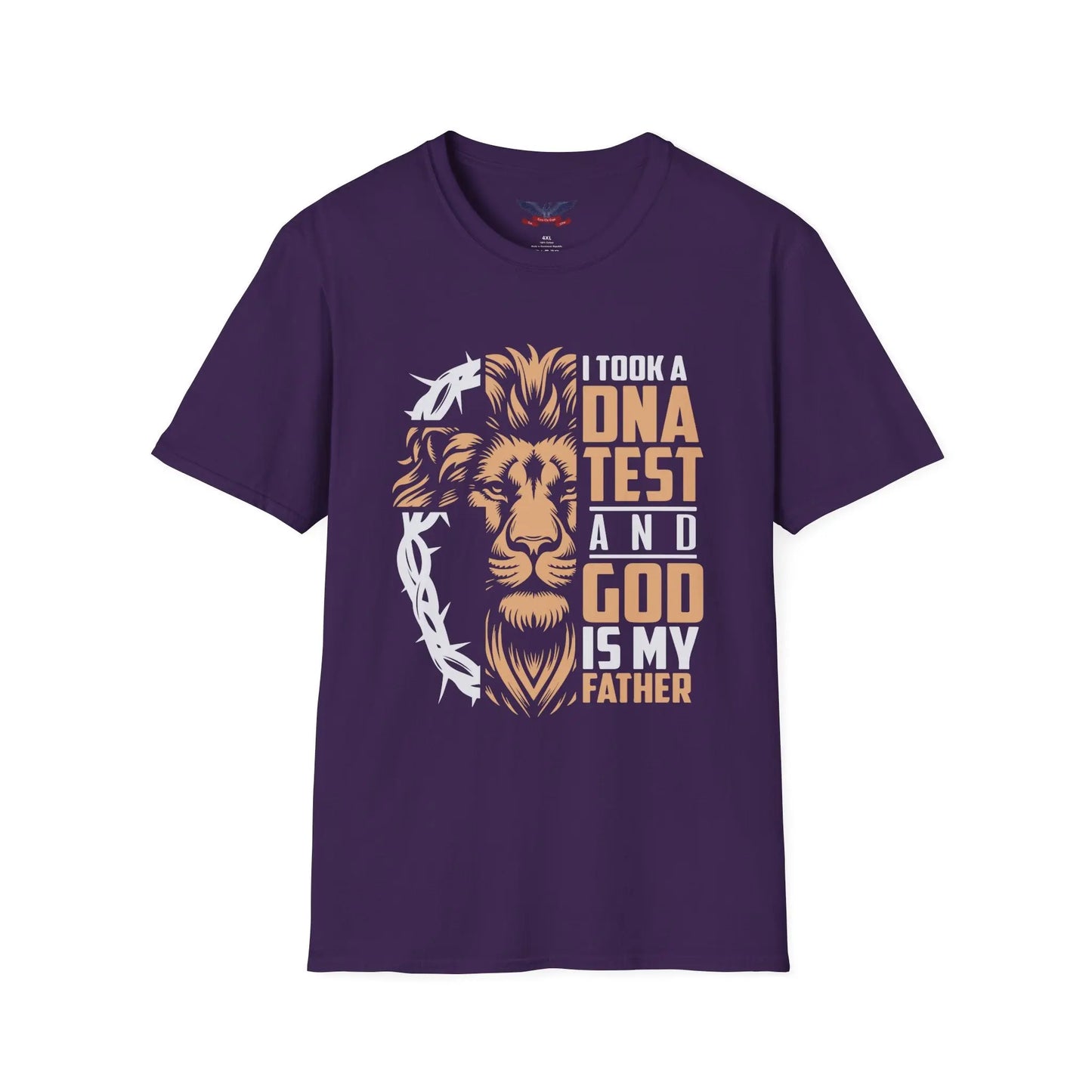 Purple God Is My Father Christian T-Shirt – Inspirational faith apparel with a bold design, perfect for expressing your belief and love for God.