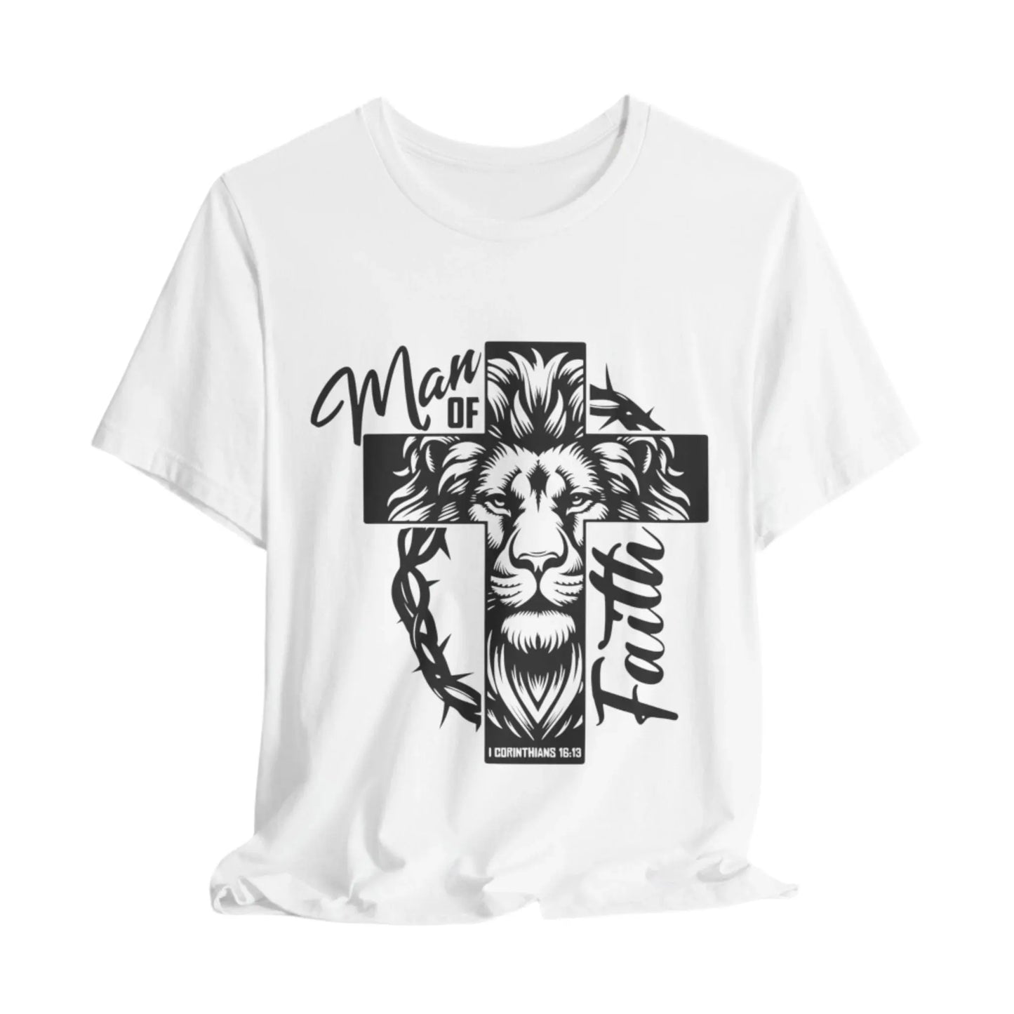 The Lion Man of Faith T-Shirt – Bold Christian Graphic Tee Envy The Eagle