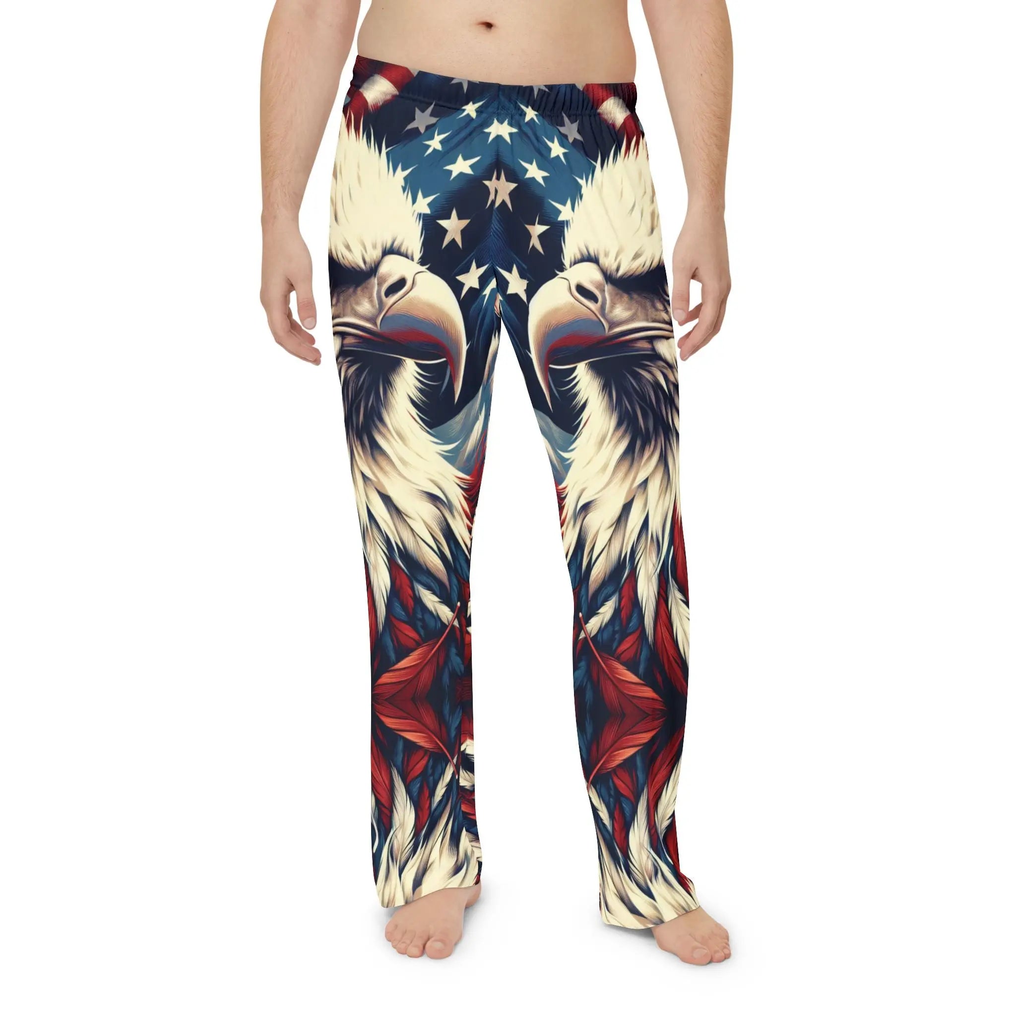 Face Off Eagle Design © Men's Pajama Pants - Envy The Eagle