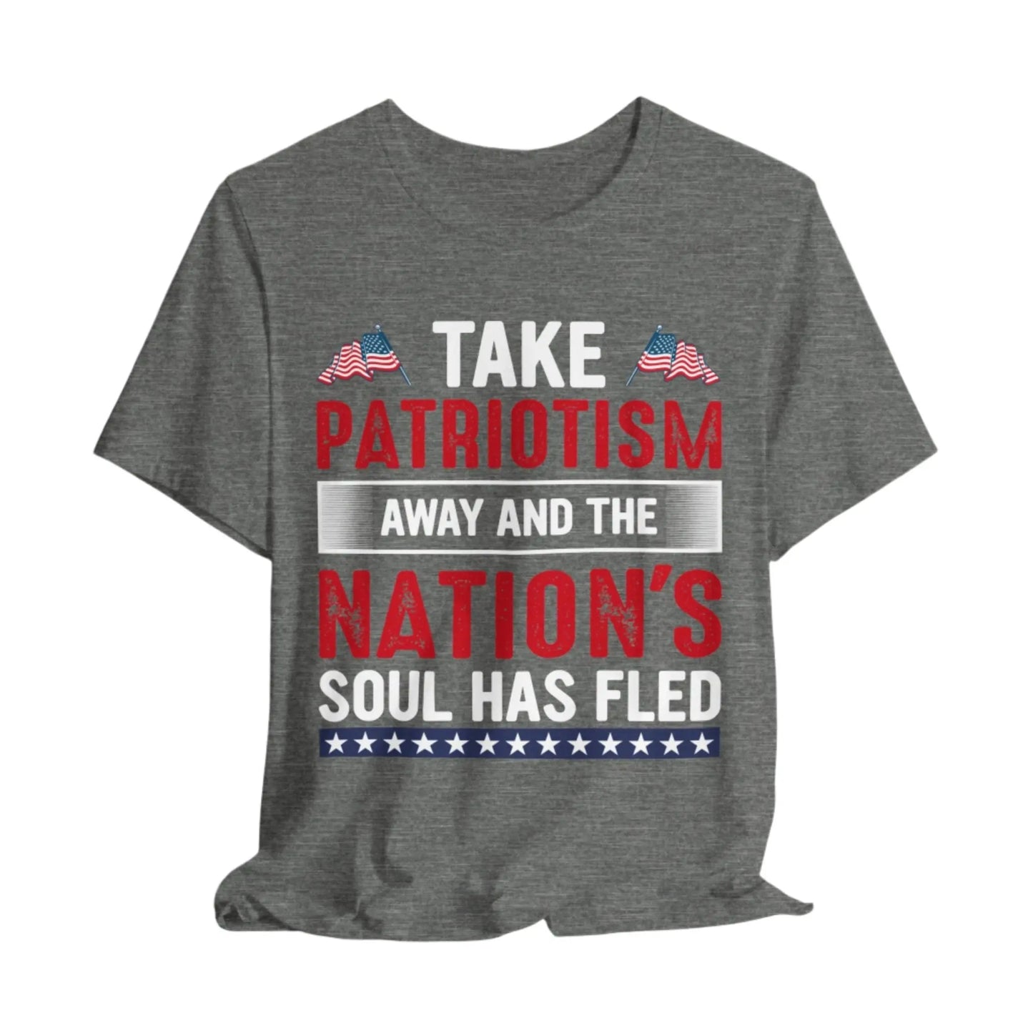 Grey Nations soul short sleeve tee american patriotic