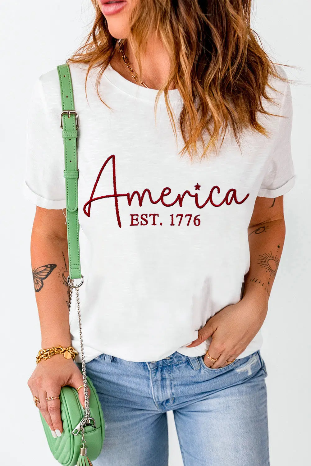 Letter Graphic Round Neck Short Sleeve T-Shirt 