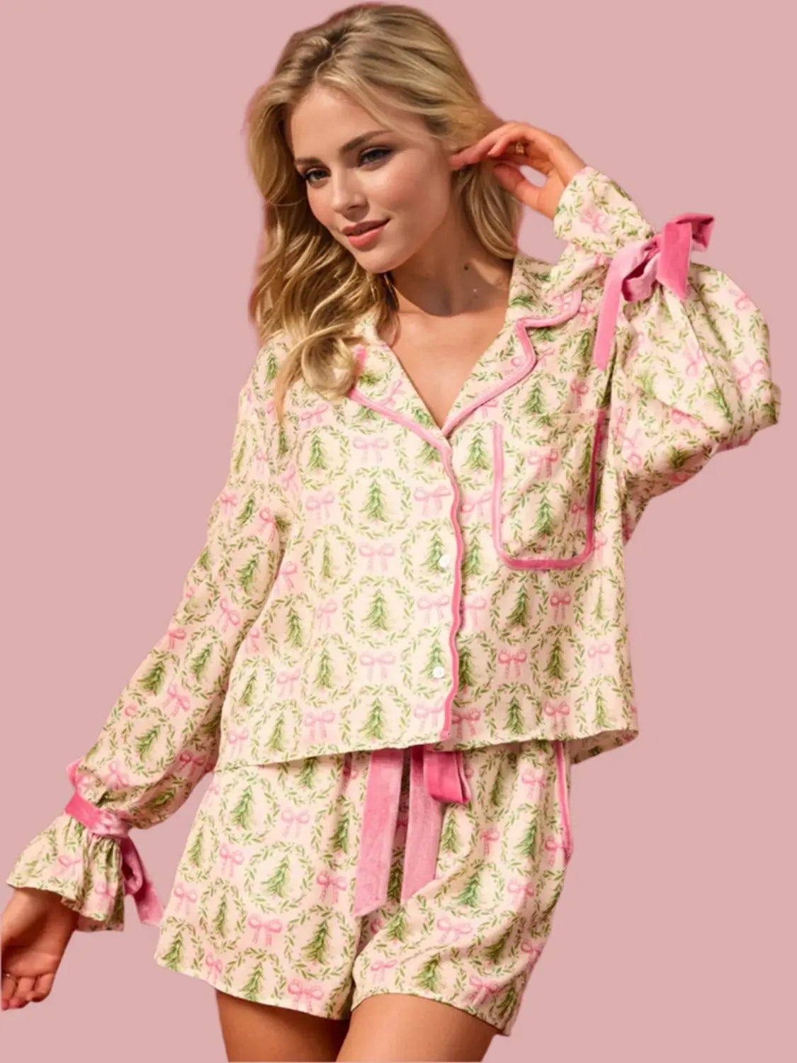 Santa Cutie Women's Pajama Set – Festive, Fun, and Cozy Holiday Sleepwear - Envy The Eagle