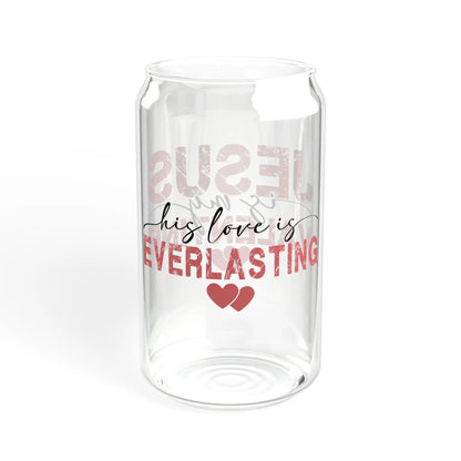 Jesus Is My Valentine 16oz Sipper Glass – Optional Lid & Straw