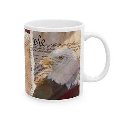 US Constitution Eagle Ceramic Mug 11oz – Patriotic Coffee Mug | American Eagle Design | Ideal Gift for Patriots & Constitutional Scholars Envy The Eagle