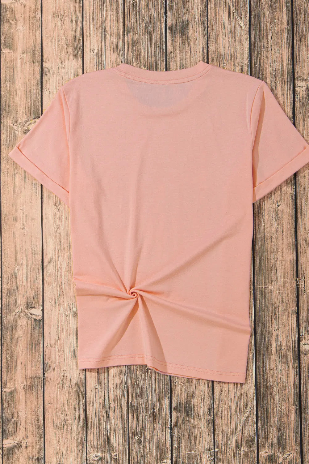 Heart Round Neck Short Sleeve T-Shirt 