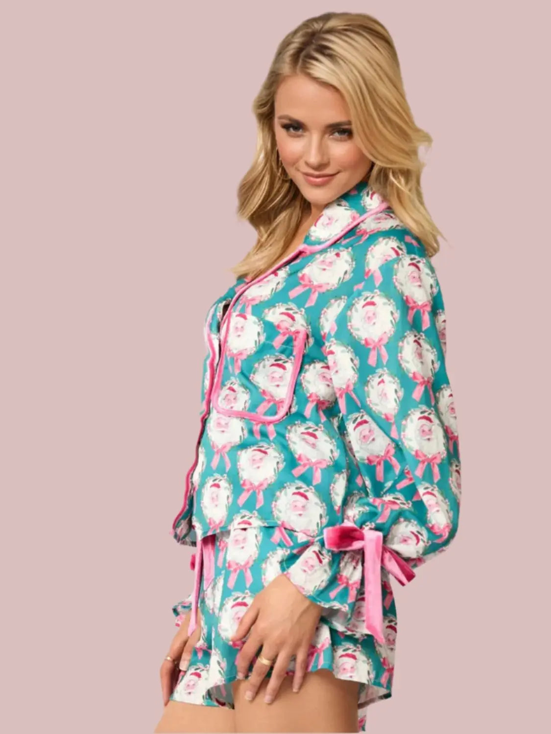 Santa Cutie Women's Pajama Set – Festive, Fun, and Cozy Holiday Sleepwear - Envy The Eagle