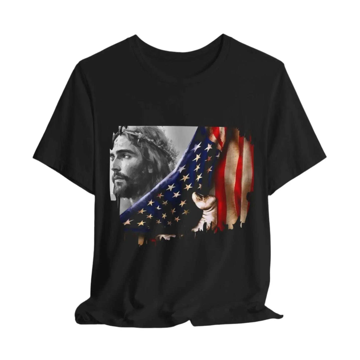 The Reveal Design Tee – Jesus American Flag Patriotic Shirt Envy The Eagle