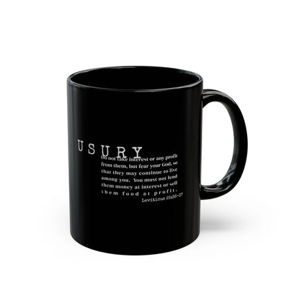 "Usury" Exclusive Design© Black Mug - Envy The Eagle