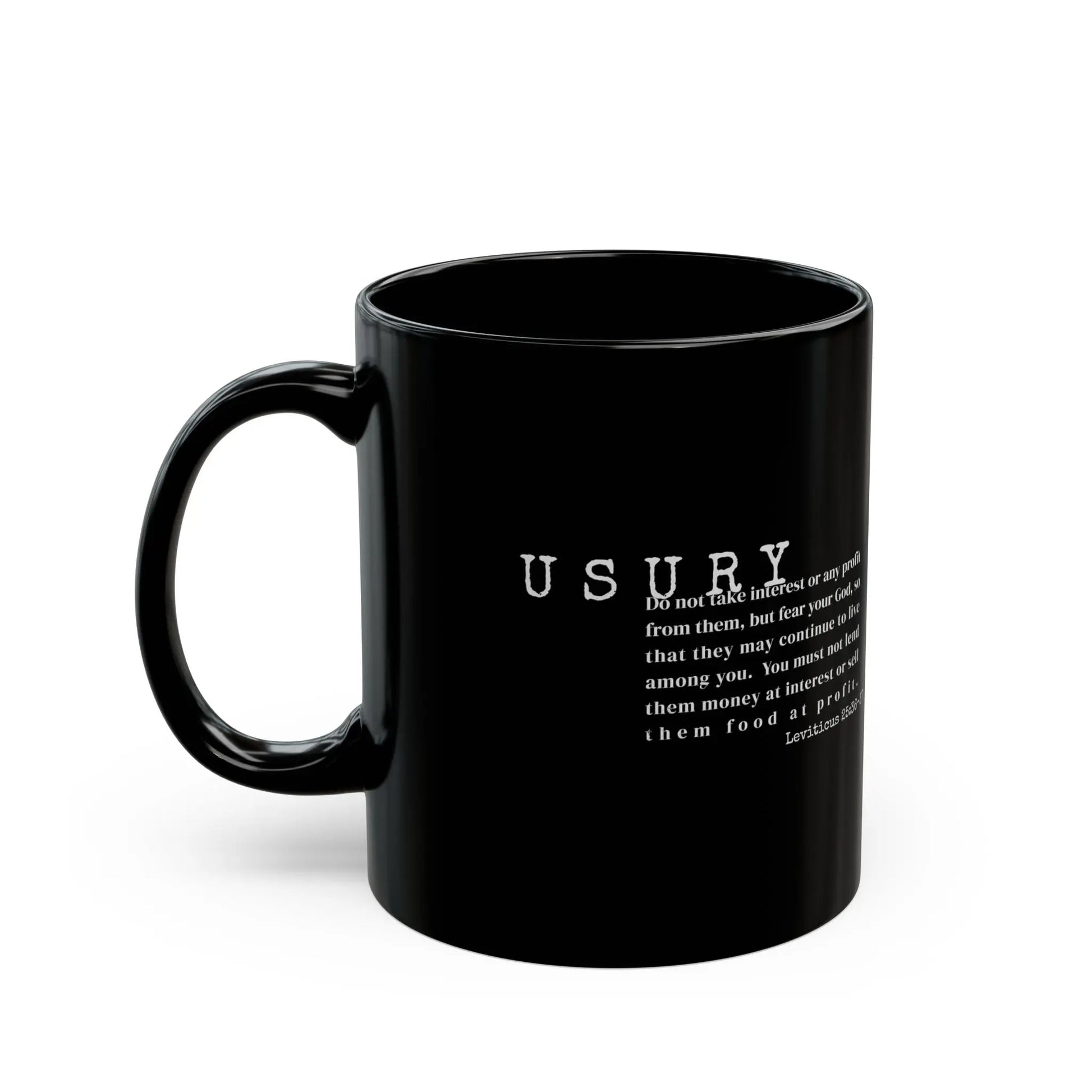 "Usury" Exclusive Design© Black Mug - Envy The Eagle