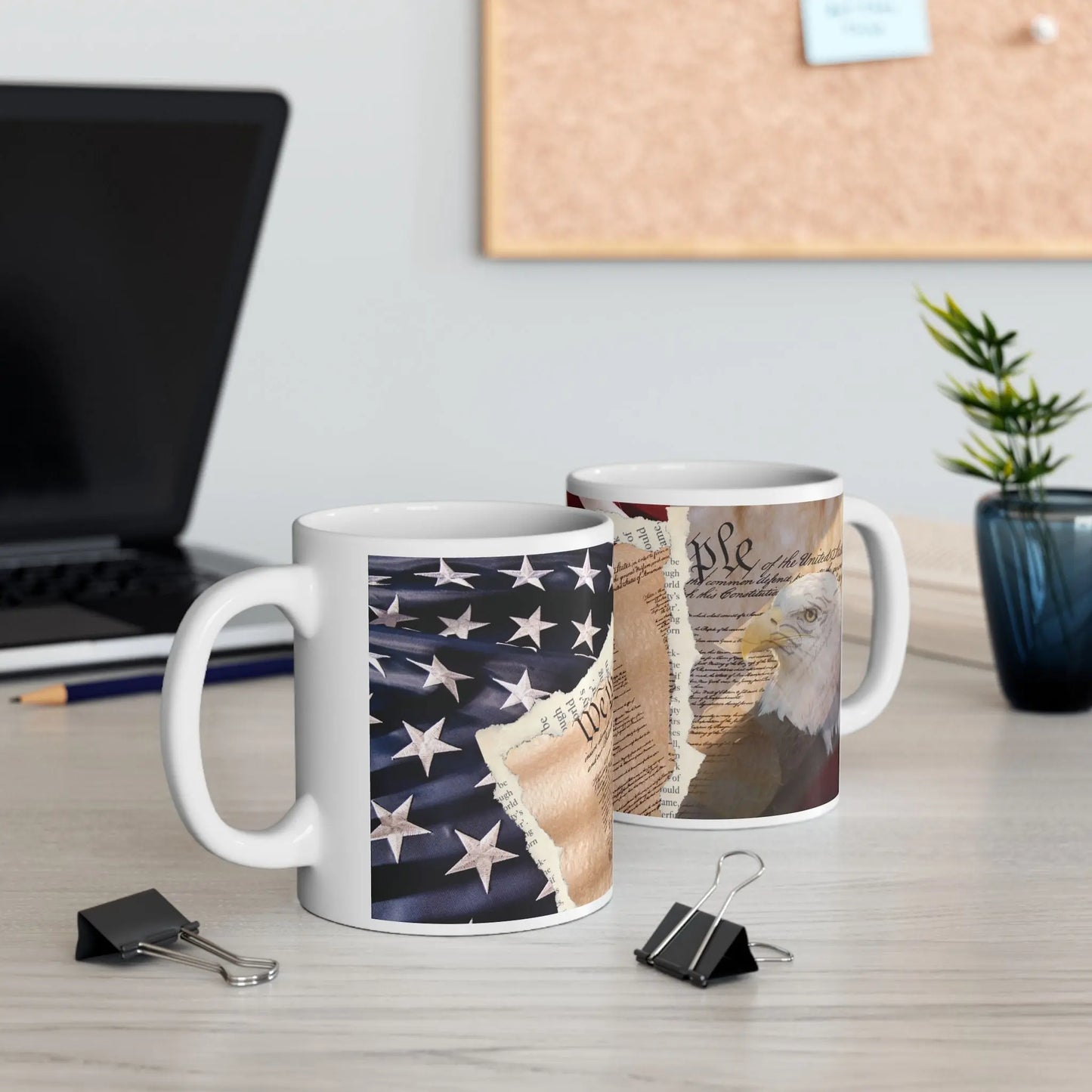 US Constitution Eagle Ceramic Mug 15oz – Patriotic Coffee Mug | American Eagle Design | Ideal Gift for Patriots & Constitutional Scholars Envy The Eagle