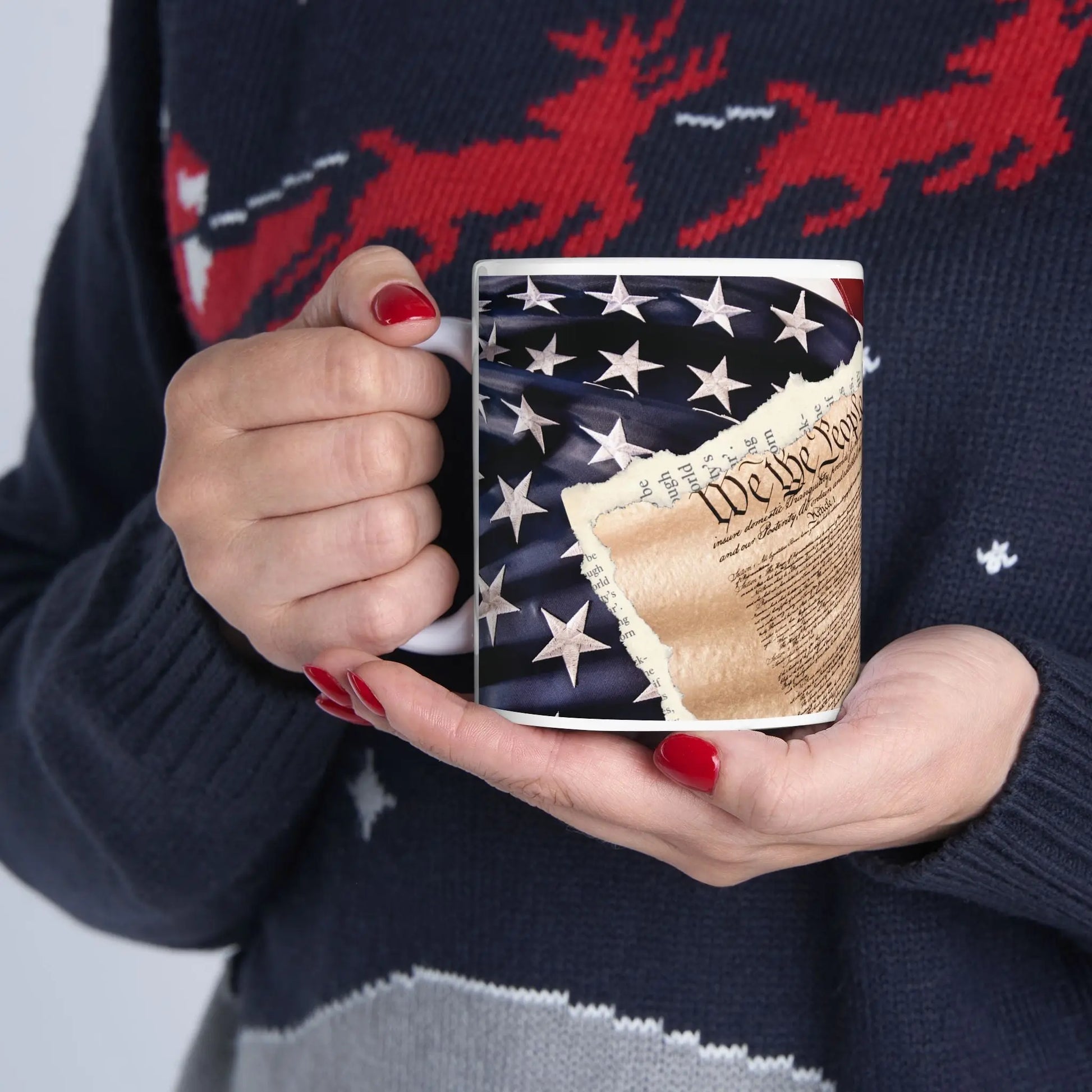 US Constitution Eagle Ceramic Mug 11oz – Patriotic Coffee Mug | American Eagle Design | Ideal Gift for Patriots & Constitutional Scholars Envy The Eagle