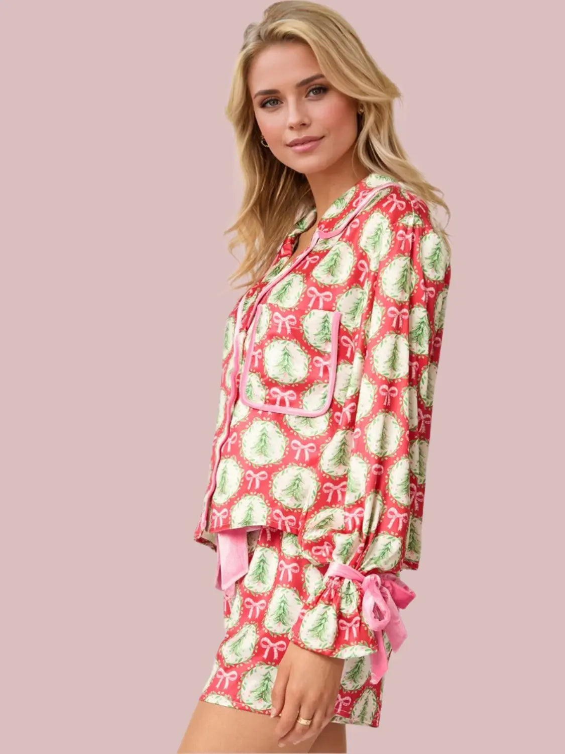 Santa Cutie Women's Pajama Set – Festive, Fun, and Cozy Holiday Sleepwear - Envy The Eagle