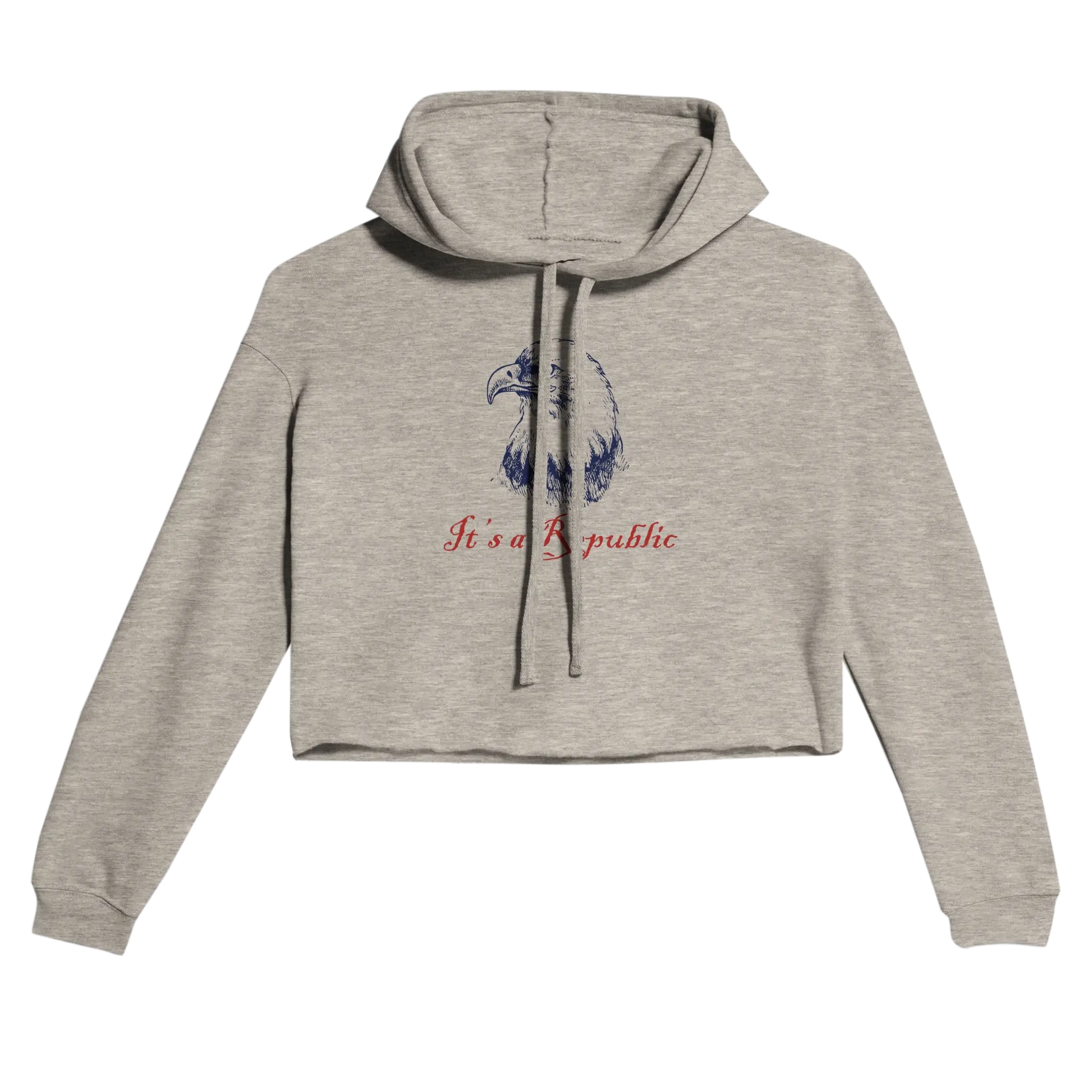 Heather Dust Republic Eagle™ Women's Cropped Hoodie - Bold Patriotic