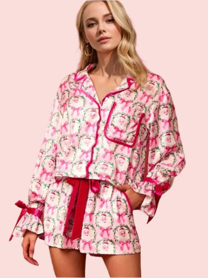 Santa Cutie Women's Pajama Set – Festive, Fun, and Cozy Holiday Sleepwear - Envy The Eagle