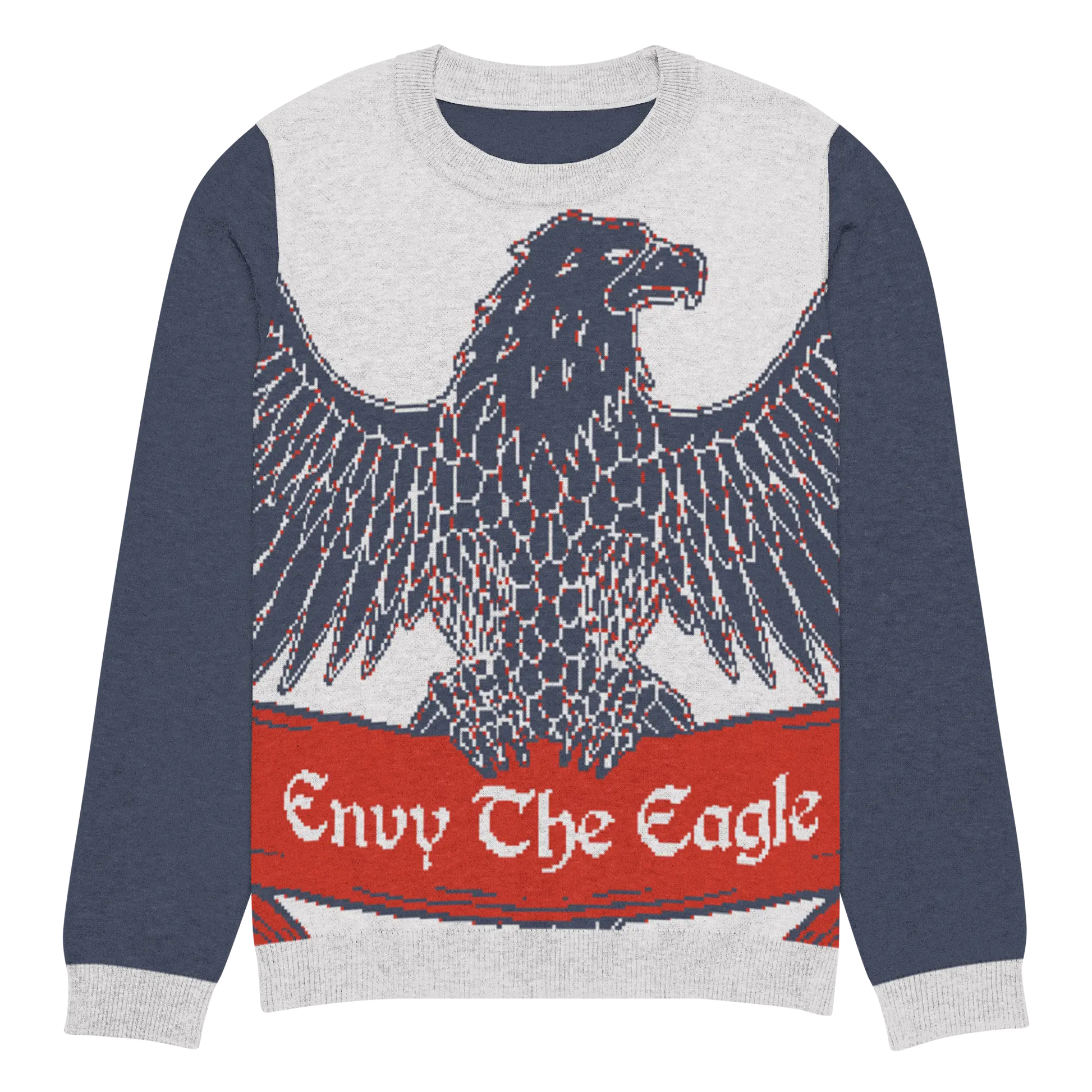 Envy The Eagle™ Logo Crew Neck Sweater - Premium knit, unisex fit, bold patriotic design for comfort and style.