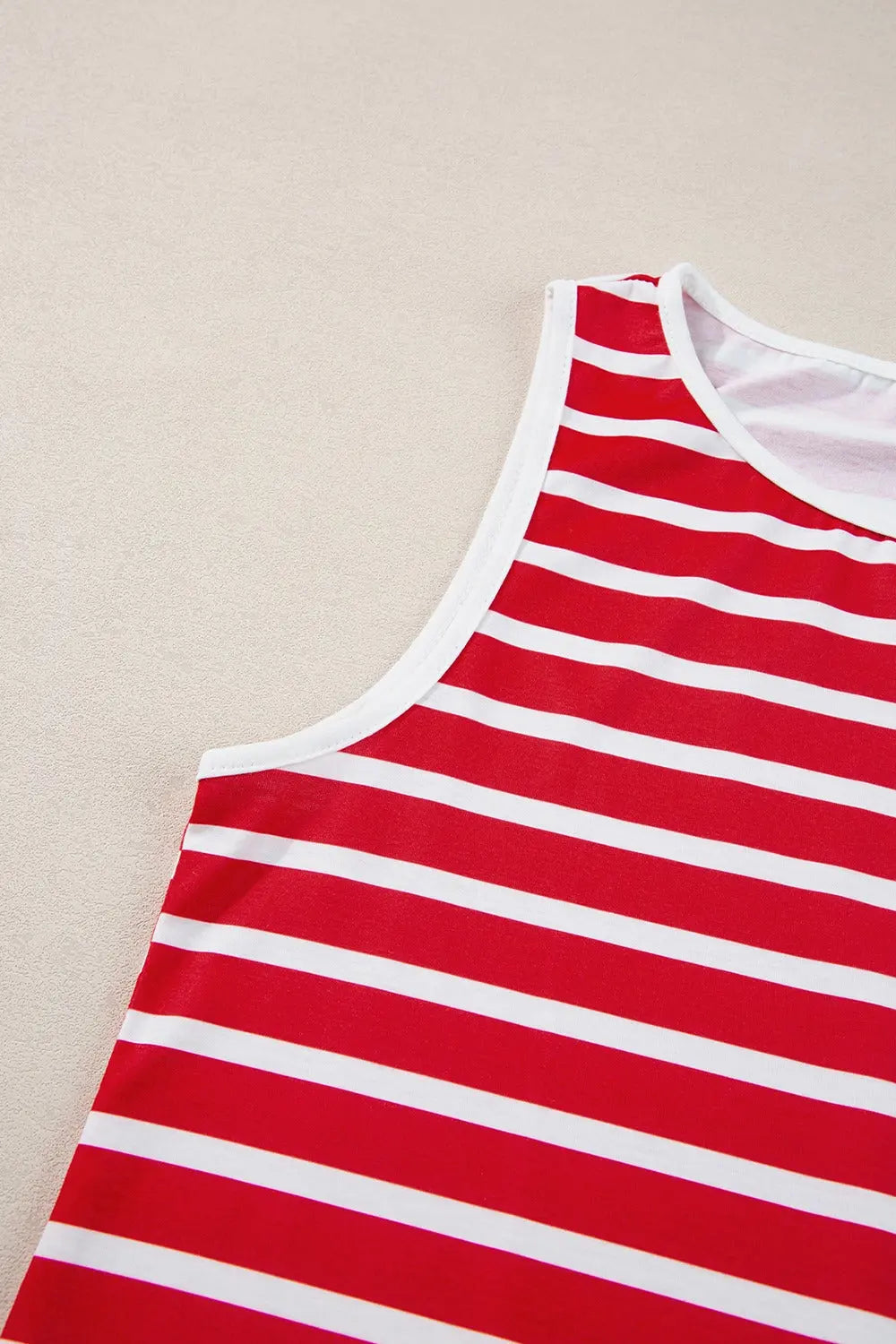 US Flag Round Neck Tank 